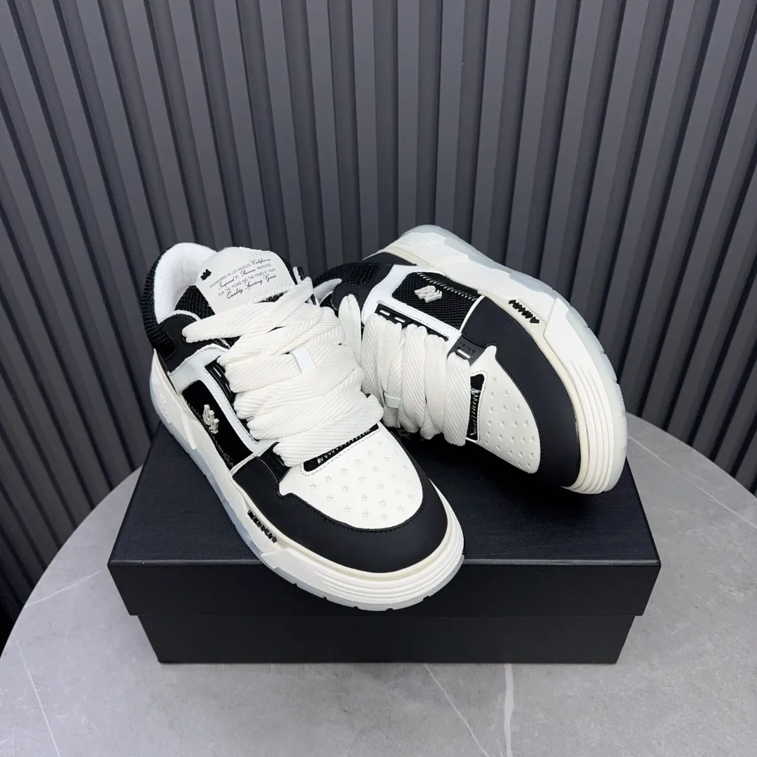 Men's shoes 💰660💰 AMIRI AMIRI trendy brand hot sale 🔥 Available all year round, couples 💑 Official website synchronization Imported fabrics 1⃣️ vs 1⃣️ replica, original factory special original sole, 35-45 (45. non-refundable)